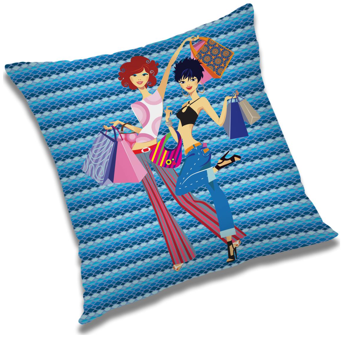 

RADANYA Printed Polyester Blue Cushion Cover ( Large Pack of 1 )