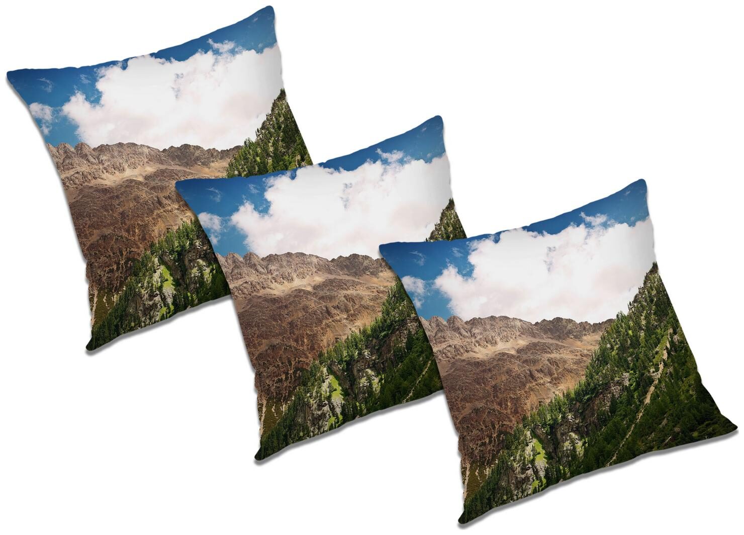 

RADANYA Printed Cushion Cover with Filler (Set of 3) 18x18 inch