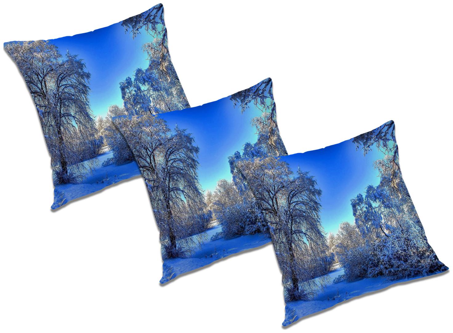 

RADANYA Printed Cushion Cover with Filler (Set of 3) 18x18 inch