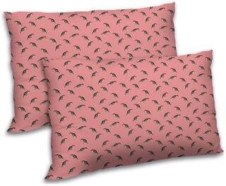 RADANYA Polyester Printed Pillow Covers ( Pack of 2 , Peach )