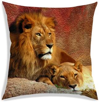 RADANYA Printed Polyester Brown Cushion Cover ( Regular , Pack of 1 )