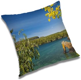 RADANYA Printed Cushion Cover with Filler Set 12x12 inch