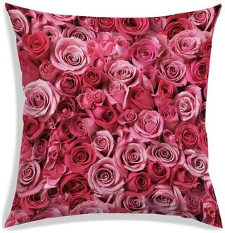 RADANYA Printed Polyester Pink Cushion Cover ( Extra large , Pack of 1 )