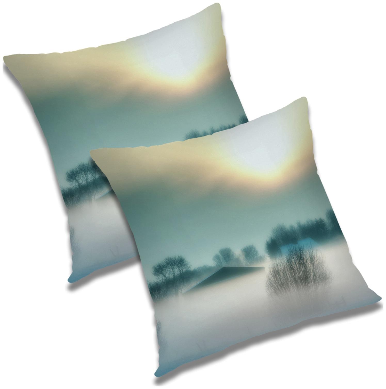 

RADANYA Printed Cushion Cover with Filler Set 16x16 inch