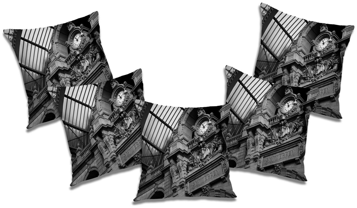 

RADANYA Printed Cushion Cover with Filler (Set of 5) 24x24 inch
