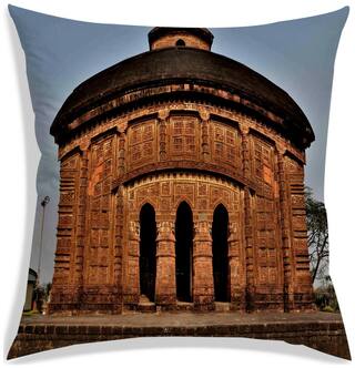 RADANYA Printed Polyester Brown Cushion Cover ( Large , Pack of 1 )