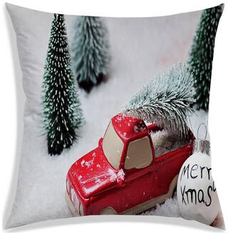 RADANYA Printed Polyester Off-white Cushion Cover ( Small , Pack of 1 )