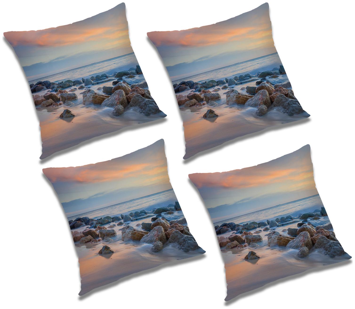 

RADANYA Printed Cushion Cover with Filler (Set of 4) 24x24 inch