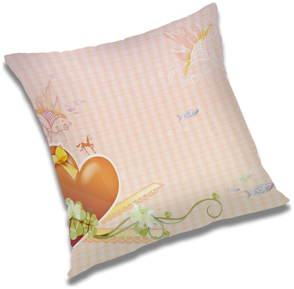 

RADANYA Printed Polyester Peach Cushion Cover ( Regular Pack of 1 )