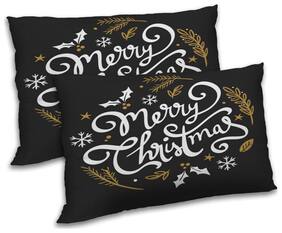 RADANYA Polyester Printed Pillow Covers ( Pack of 2 , Black )