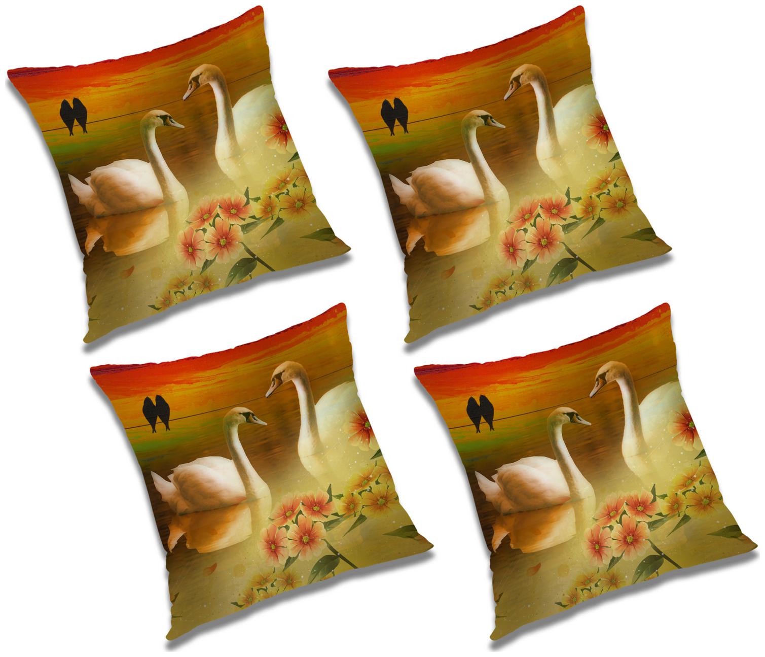 

RADANYA Printed Cushion Cover with Filler (Set of 4) 20x20 inch