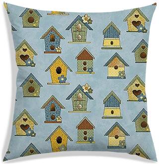 RADANYA Printed Polyester Blue Cushion Cover ( Extra large , Pack of 1 )