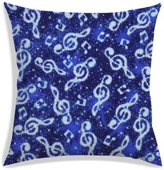 RADANYA Printed Polyester Blue Cushion Cover ( Large , Pack of 1 )