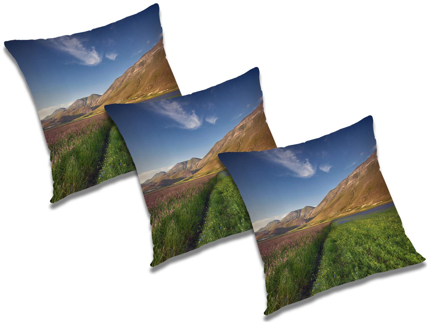 

RADANYA Printed Cushion Cover with Filler (Set of 3) 16x16 inch