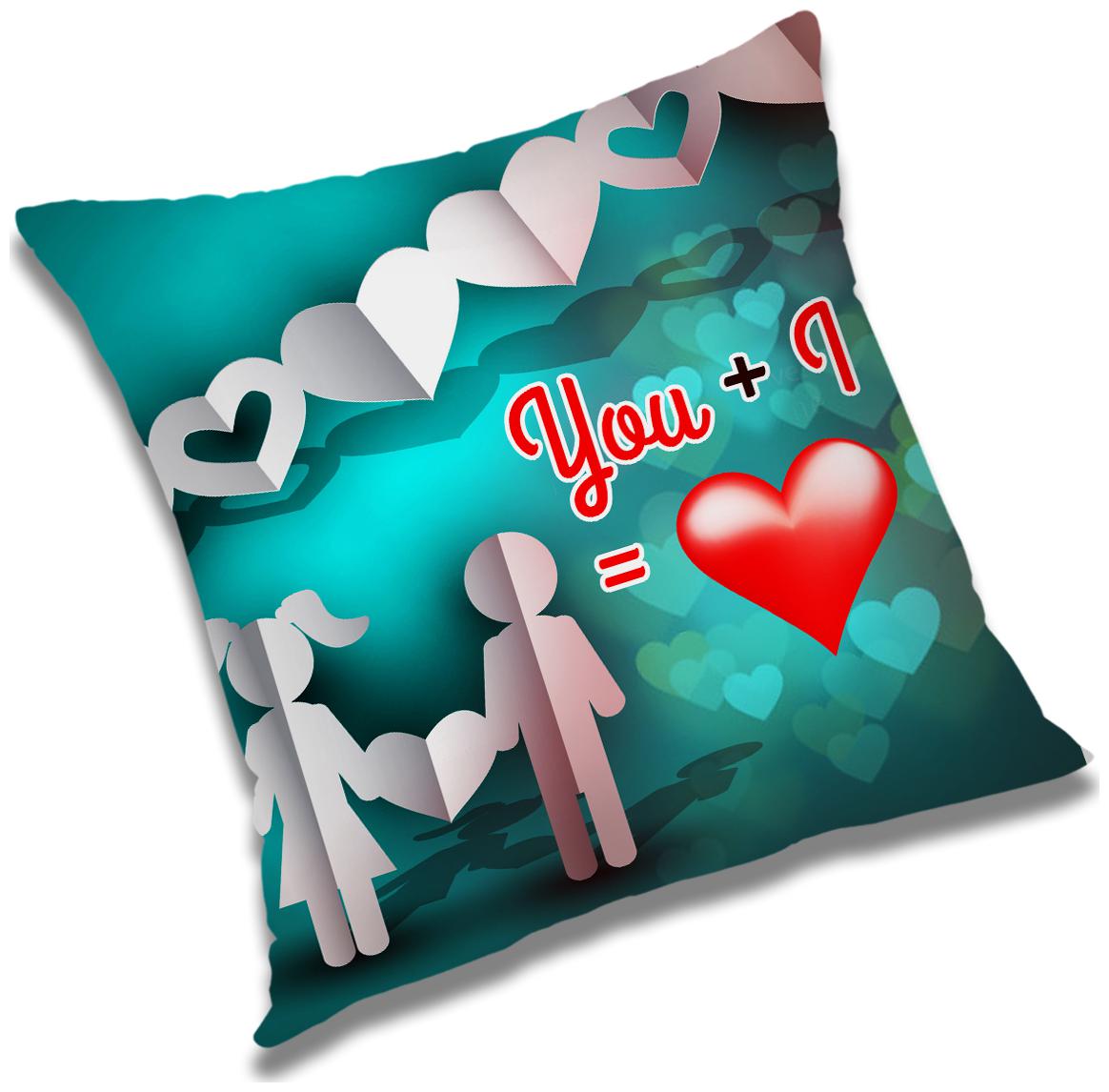 

RADANYA Printed Cushion Cover with Filler Set 12X12 inch