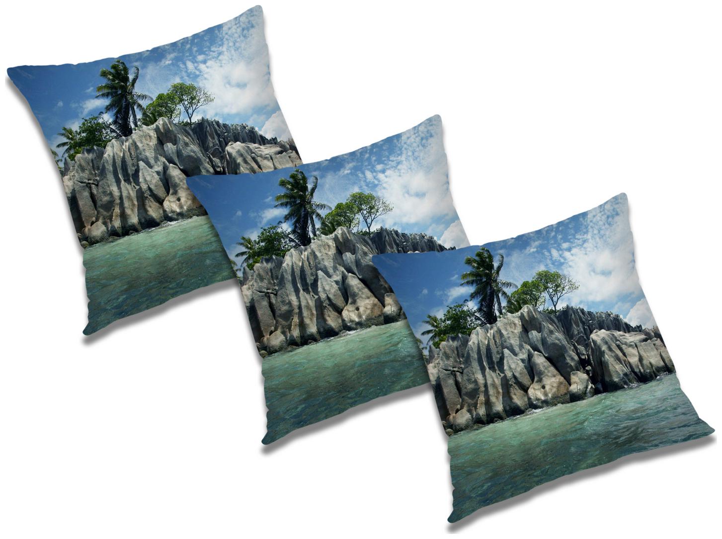 

RADANYA Printed Cushion Cover with Filler (Set of 3) 18x18 inch
