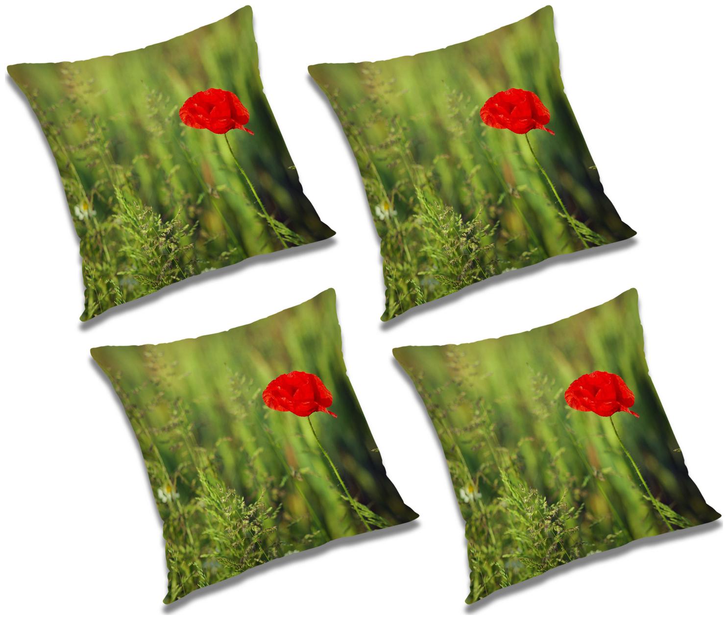 

RADANYA Printed Cushion Cover with Filler (Set of 4) 24x24 inch