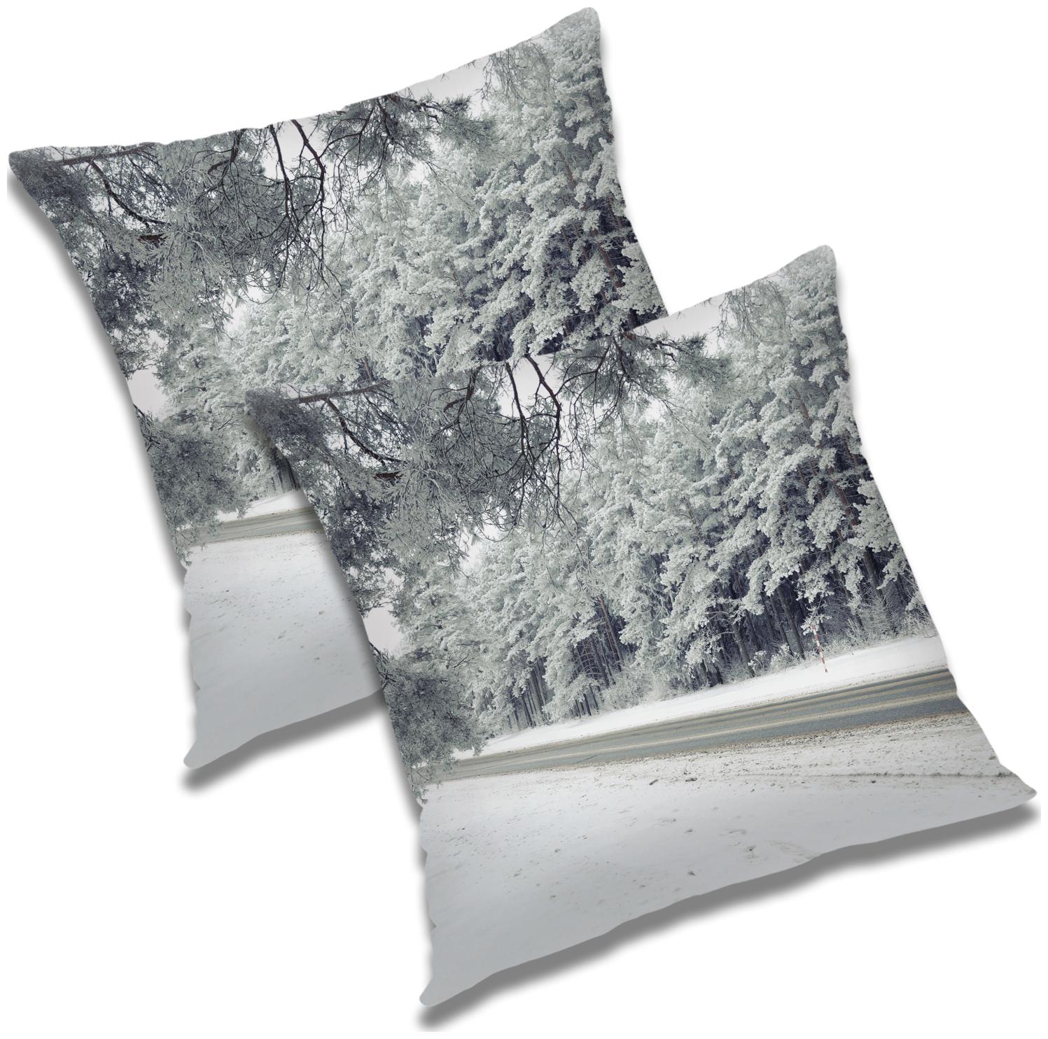 

RADANYA Printed Cushion Cover with Filler Set 24x24 inch