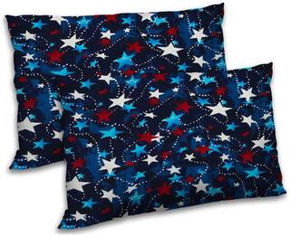 RADANYA Polyester Printed Pillow Covers ( Pack of 2 , Black )