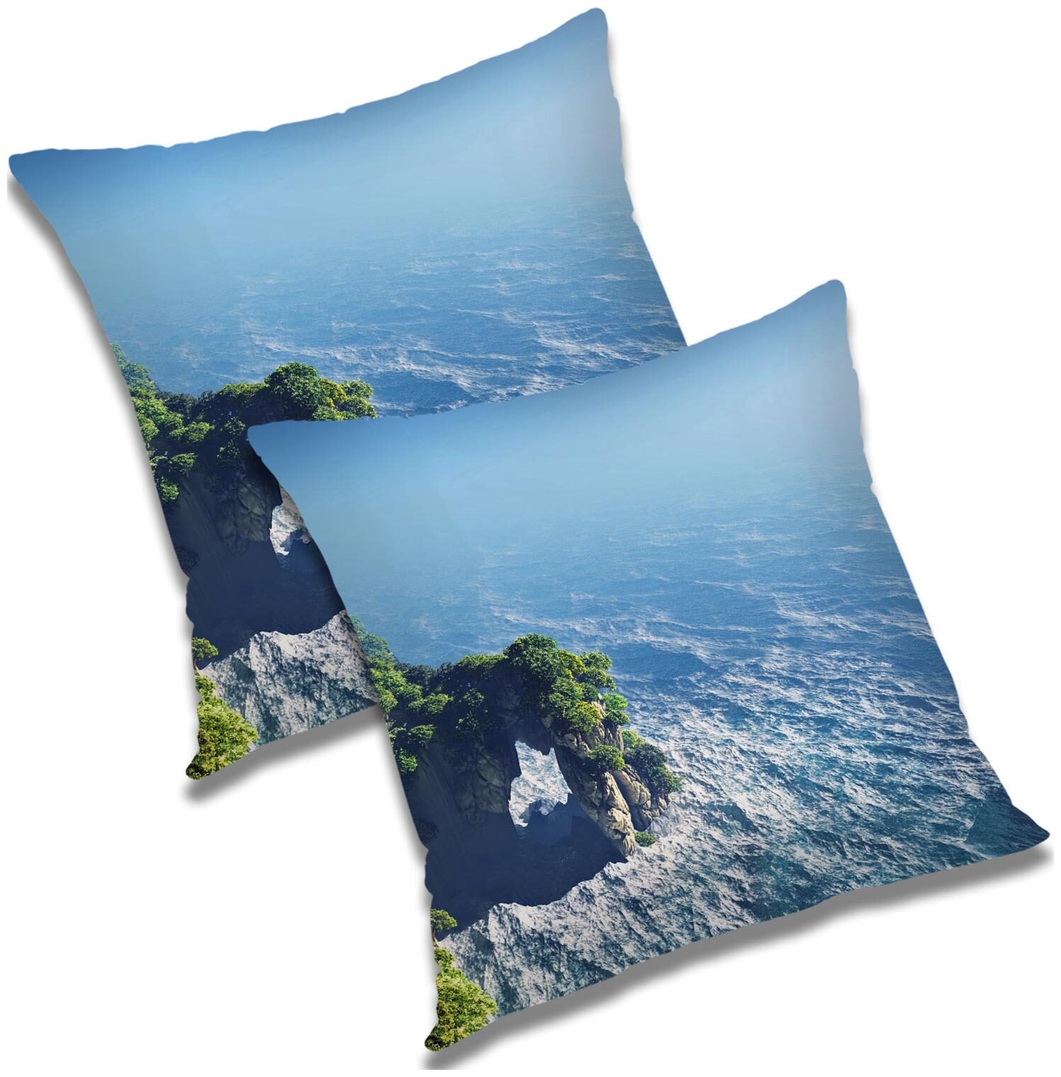

RADANYA Printed Cushion Cover with Filler Set 18x18 inch