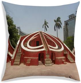RADANYA Printed Polyester Brown Cushion Cover ( Large , Pack of 1 )