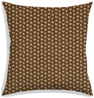 RADANYA Printed Polyester Brown Cushion Cover ( Large , Pack of 1 )