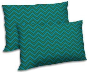 RADANYA Polyester Floral Pillow Covers ( Pack of 2 , Blue )