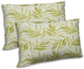 RADANYA Polyester Printed Pillow Covers ( Pack of 2 , Green )
