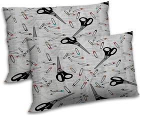 RADANYA Polyester Printed Pillow Covers ( Pack of 2 , Grey )