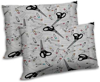 RADANYA Polyester Printed Pillow Covers ( Pack of 2 , Grey )