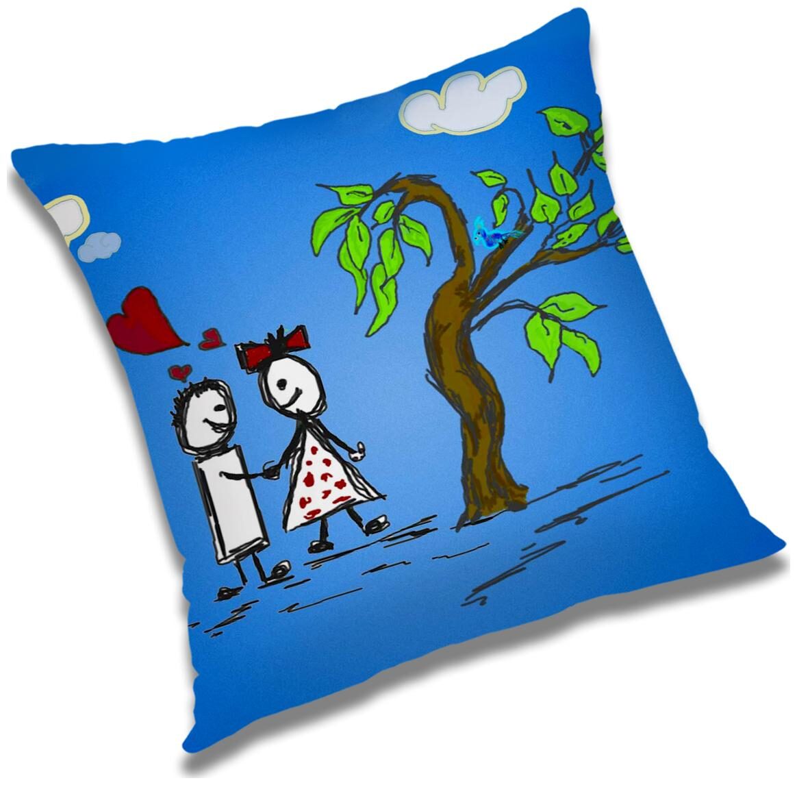 

RADANYA Printed Cushion Cover with Filler Set 18x18 inch