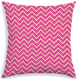 RADANYA Printed Polyester Pink Cushion Cover ( Large , Pack of 1 )