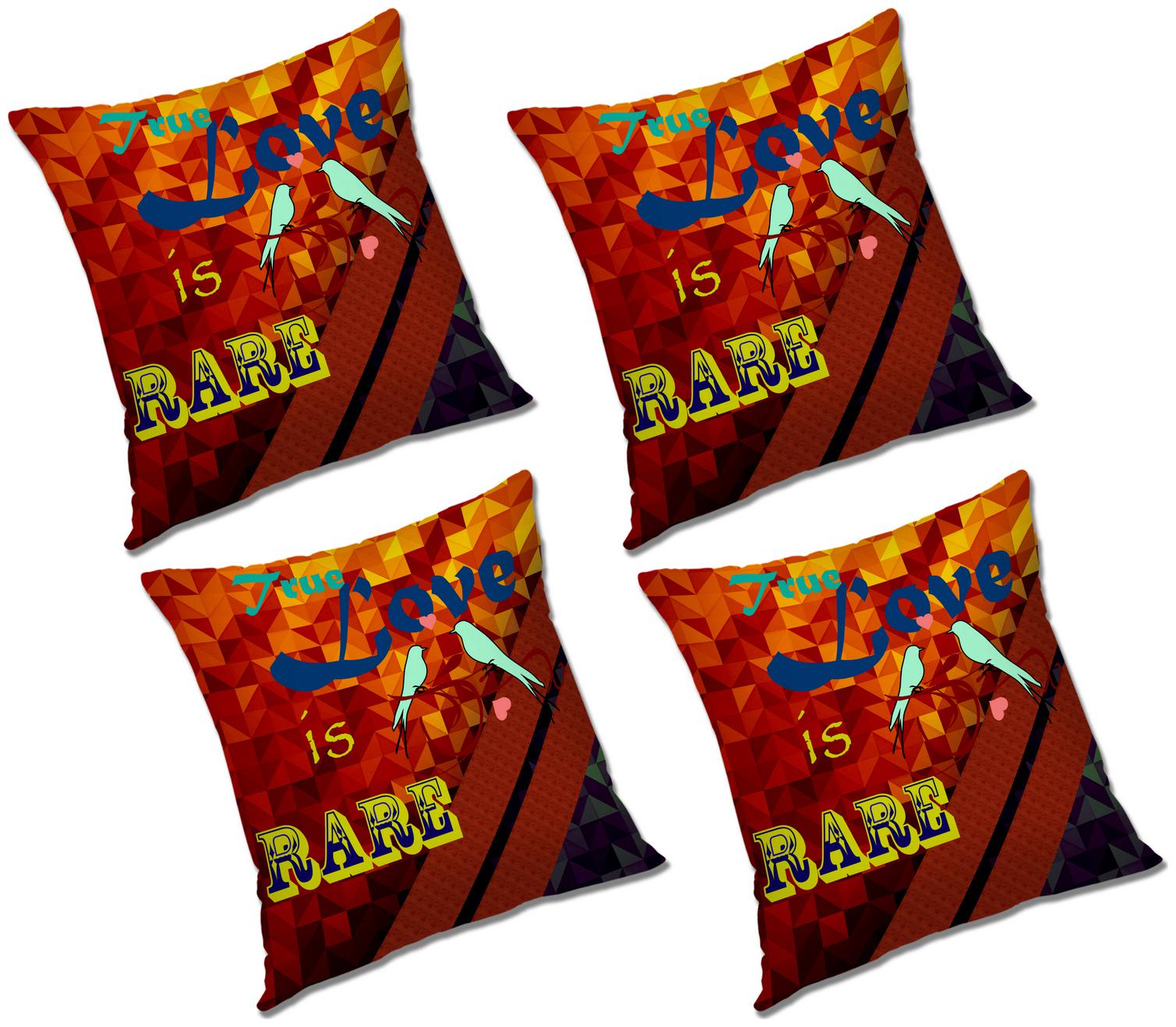 

RADANYA Printed Polyester Brown Cushion Cover ( Regular Pack of 4 )