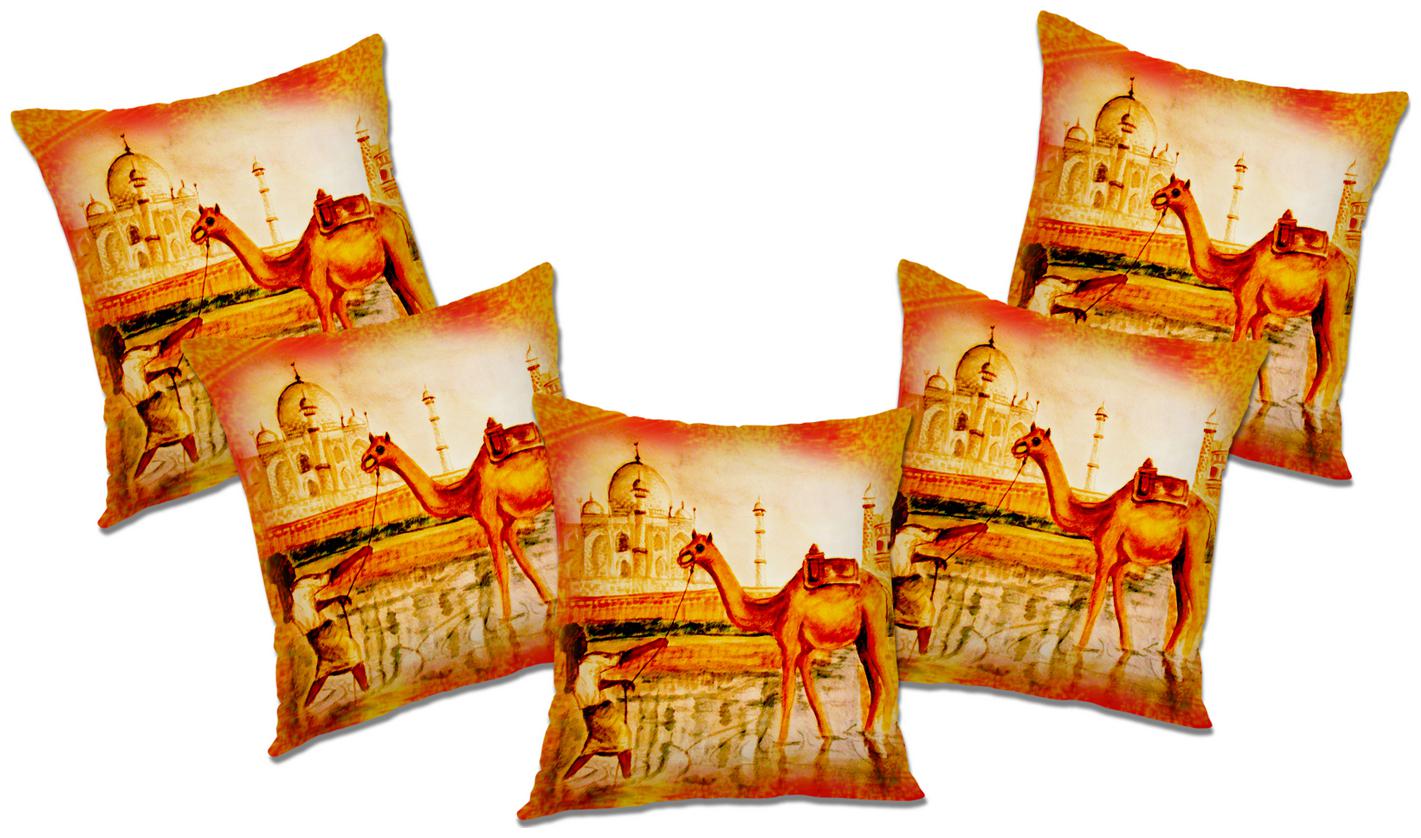 

RADANYA Printed Cushion Cover With FIller (Set of 5) 20x20 inch