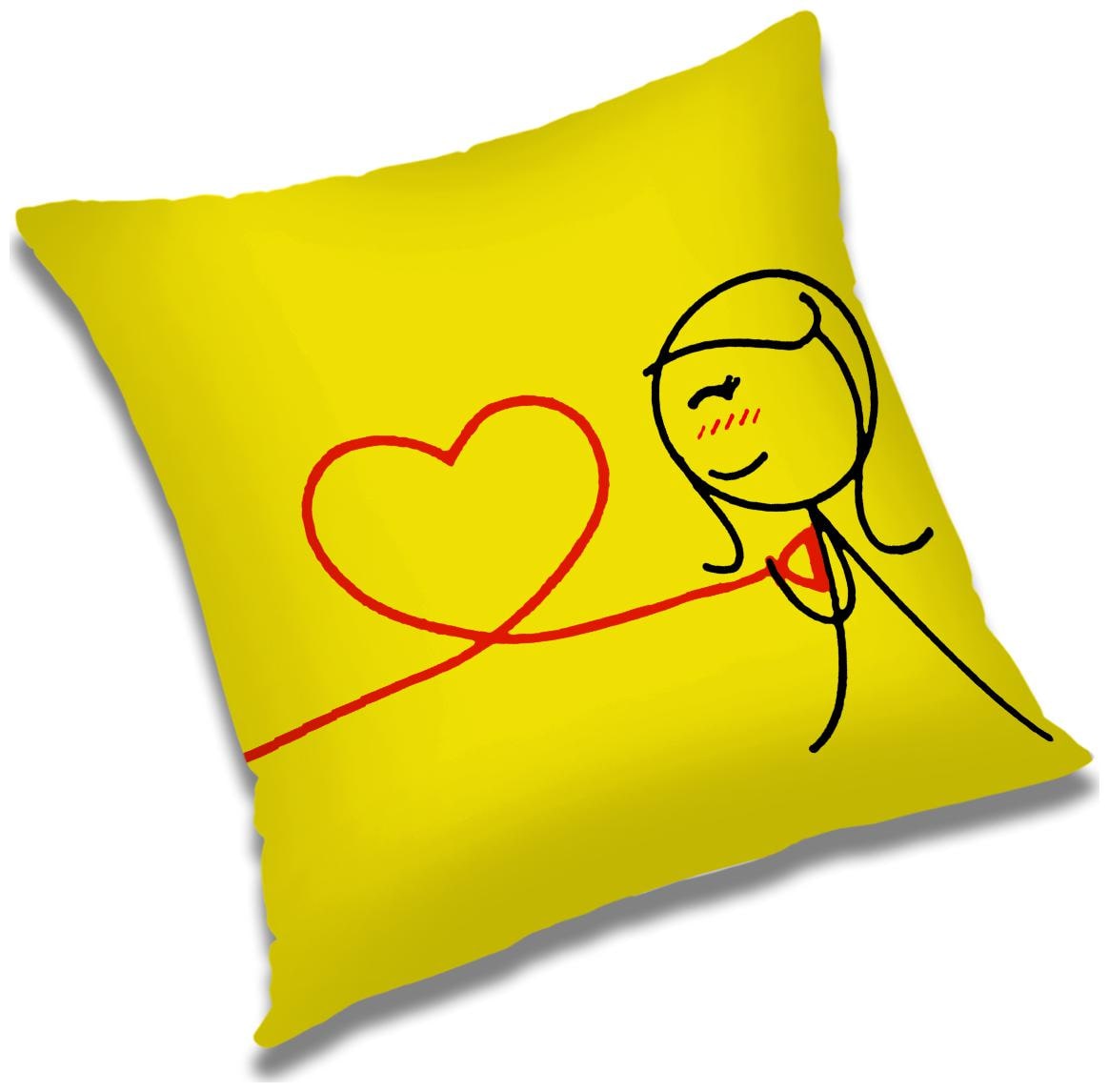 

RADANYA Printed Polyester Yellow Cushion Cover ( Large Pack of 1 )