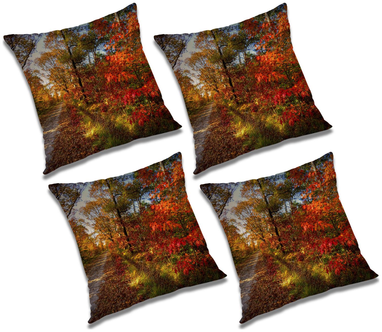 

RADANYA Printed Cushion Cover with Filler (Set of 4) 20x20 inch