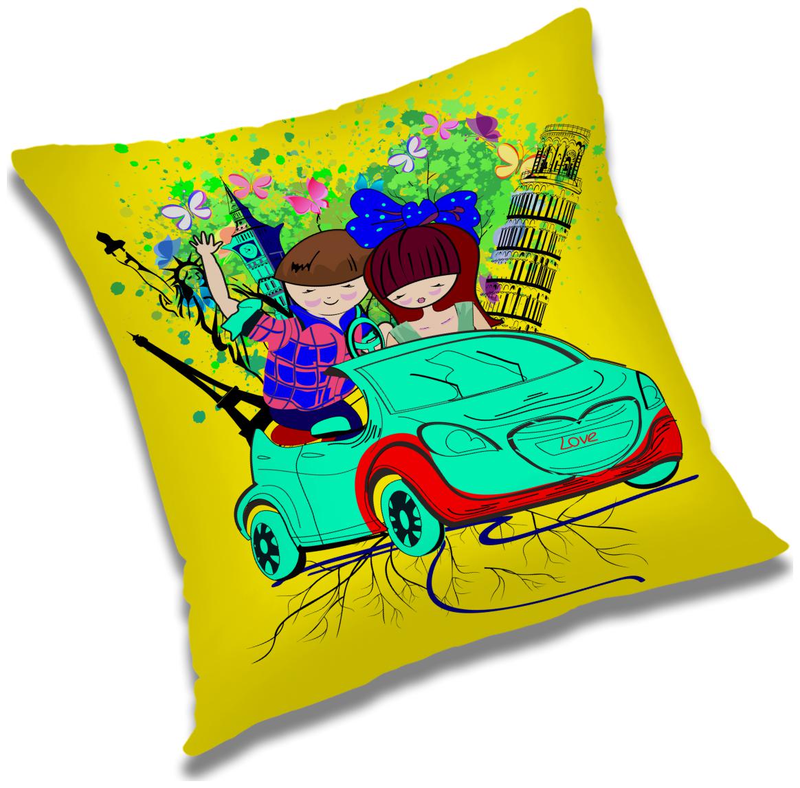 

RADANYA Printed Polyester Blue Cushion Cover ( Large Pack of 1 )