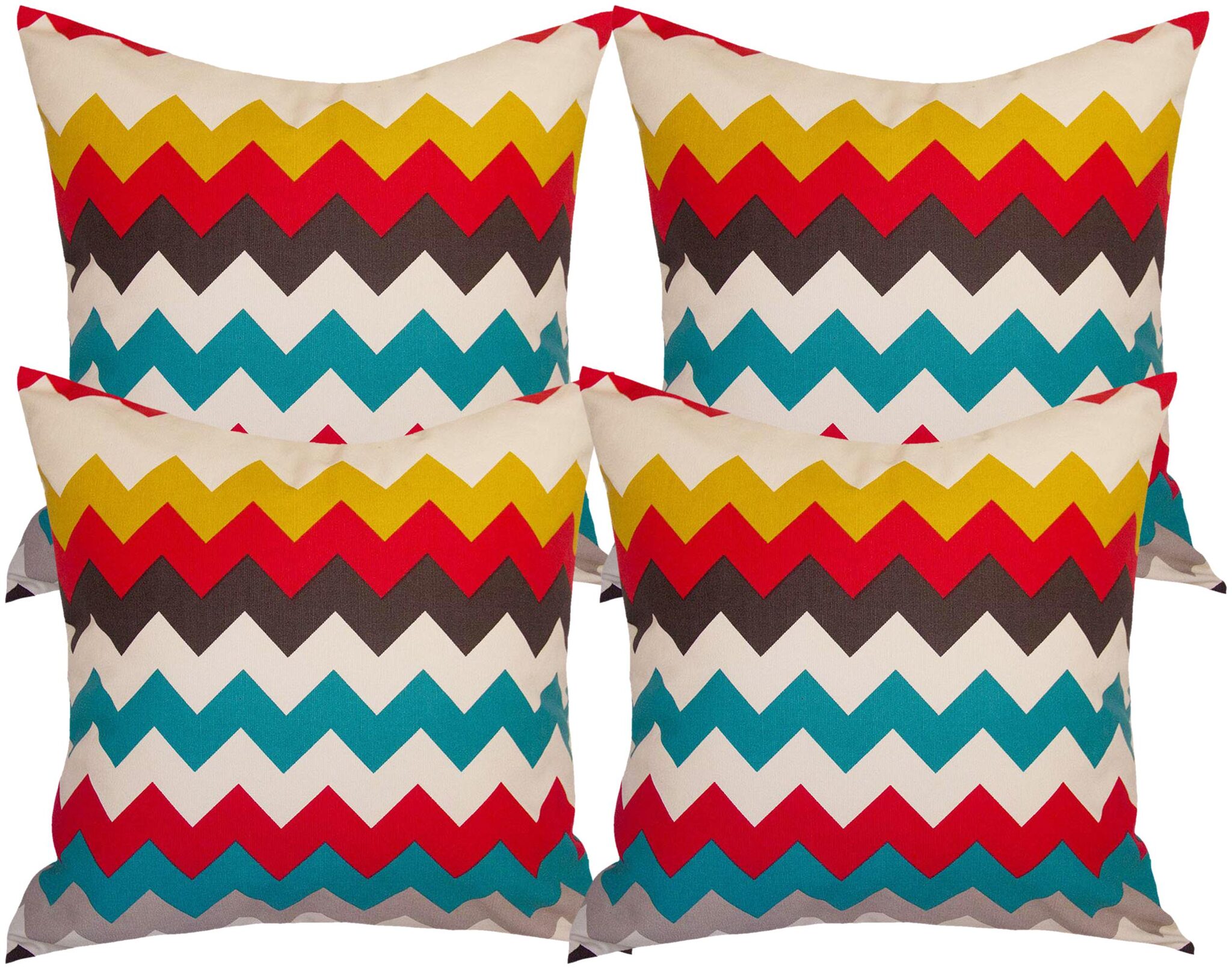 

RADANYA Printed Polyster Cushion Cover Pillow case Home D cor Sqaure-20x20 inch Set of 4