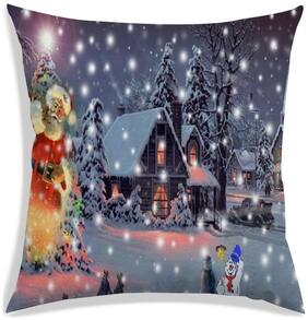 RADANYA Printed Polyester Grey Cushion Cover ( Extra large , Pack of 1 )