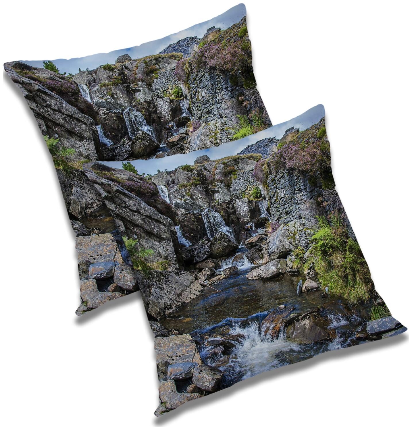 

RADANYA Printed Cushion Cover with Filler (Set of 2) 12X12 inch