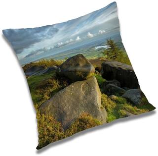 RADANYA Printed Cushion Cover with Filler Set 18x18 inch