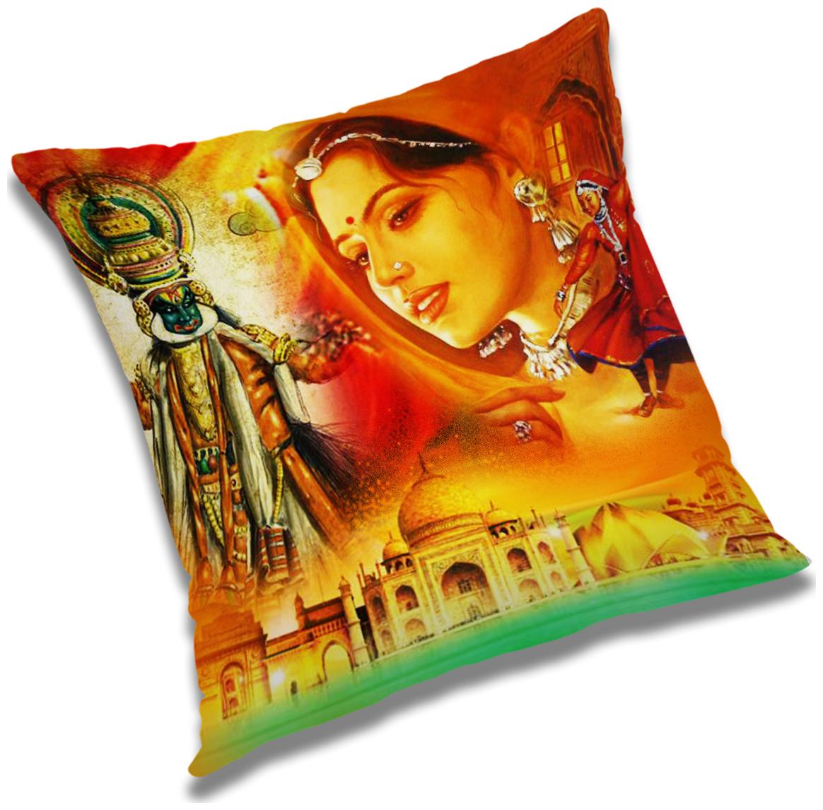 

RADANYA Printed Polyester Red Cushion Cover ( Large Pack of 1 )