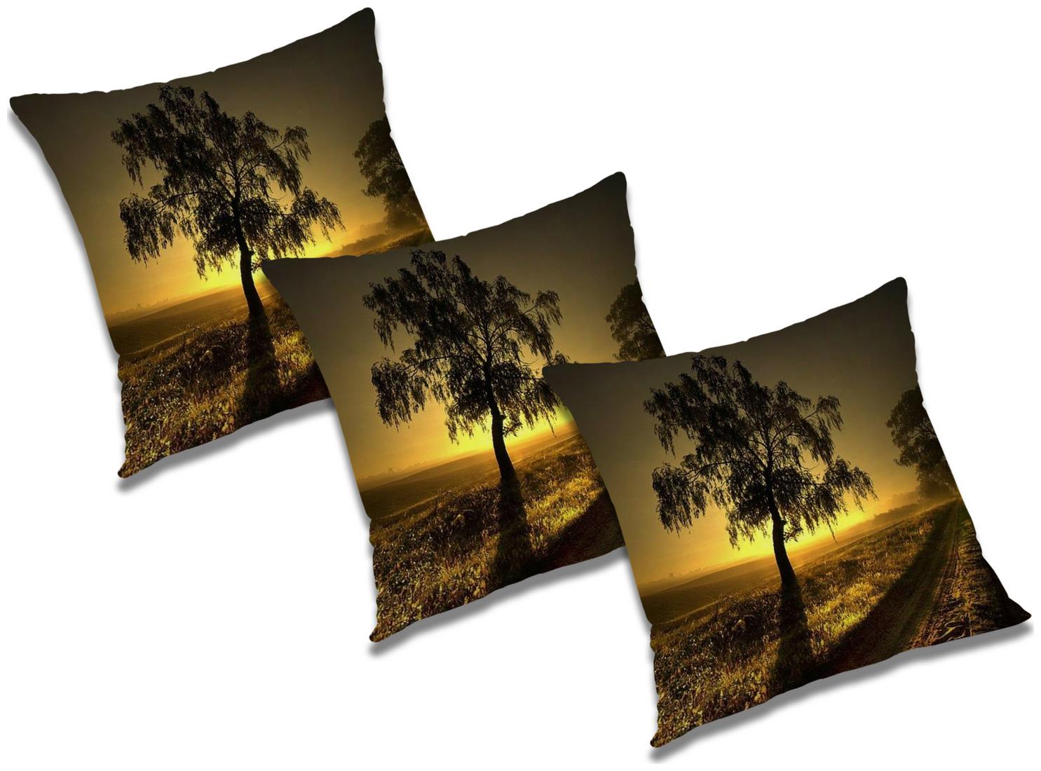 

RADANYA Printed Cushion Cover with Filler (Set of 3) 12X12 inch