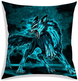 RADANYA Printed Polyester Green Cushion Cover ( Small , Pack of 1 )