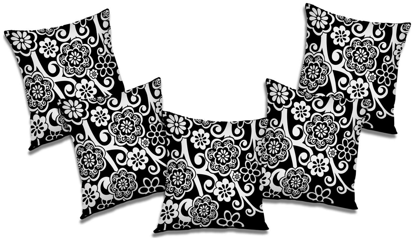

RADANYA Printed Cushion Cover with Filler (Set of 5) 16x16 inch
