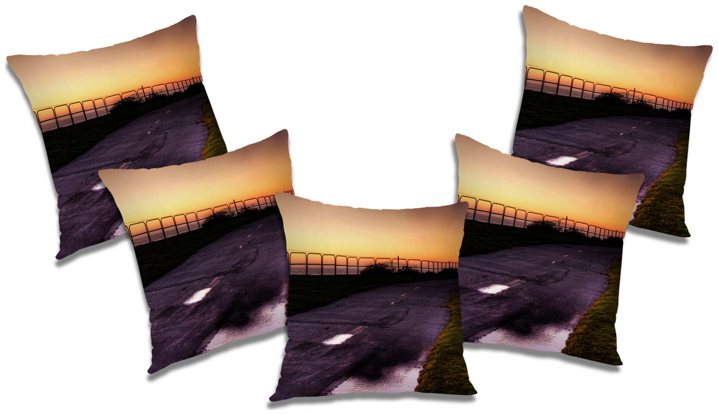 

RADANYA Printed Cushion Cover with Filler (Set of 5) 16x16 inch