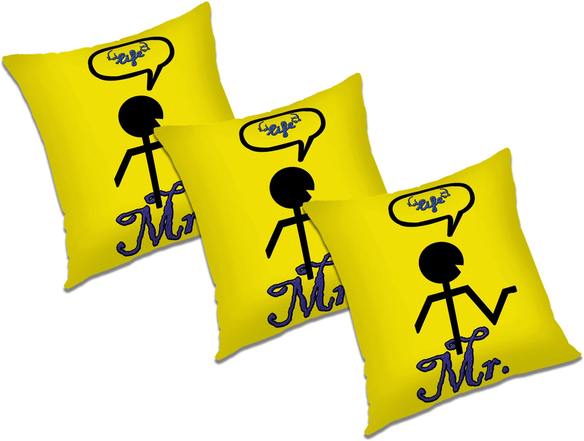 

RADANYA Printed Cushion Cover With FIller (Set of 3) 18x18 inch