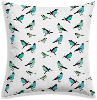 RADANYA Printed Polyester White Cushion Cover ( Regular , Pack of 1 )