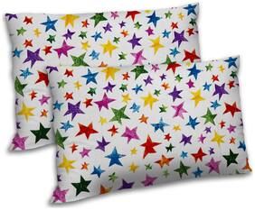 RADANYA Polyester Printed Pillow Covers ( Pack of 2 , White )