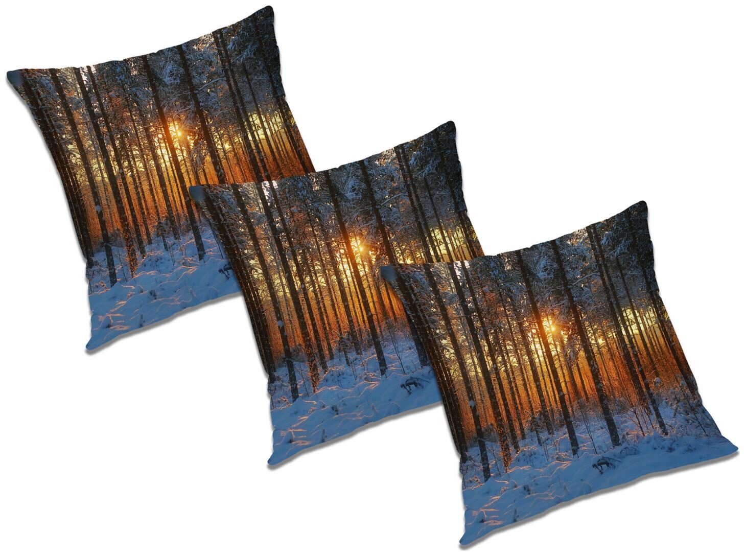 

RADANYA Printed Cushion Cover with Filler (Set of 3) 18x18 inch